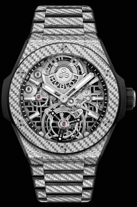 hublot carbon fiber face|Hublot tourbillon full carbon.